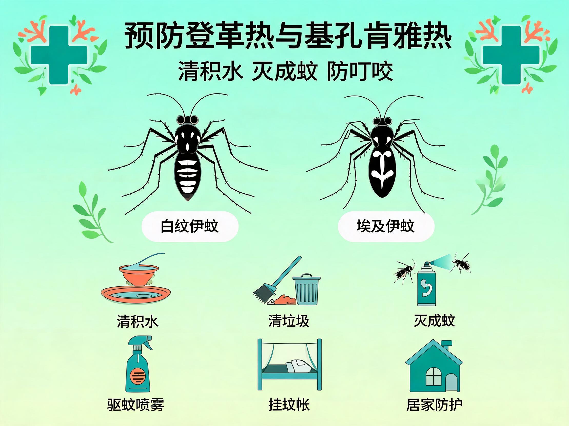 宣传封面：预防登革热与基孔肯雅热